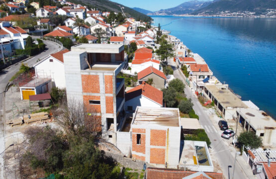 New villas on the coast of the Bay of Kotor