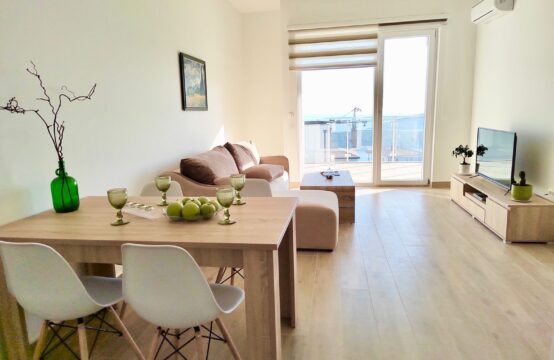 Exquisite 1 bedroom apartment in a NEW complex with a swimming pool and stunning sea views in a quiet suburb of Budva!